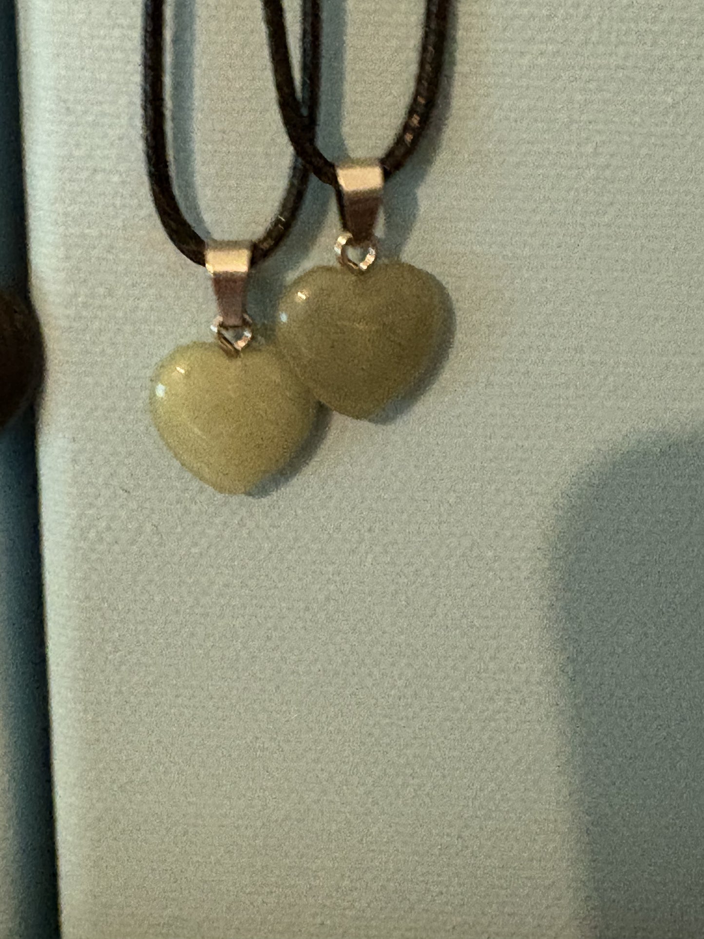 Collier cœur pierres naturelles