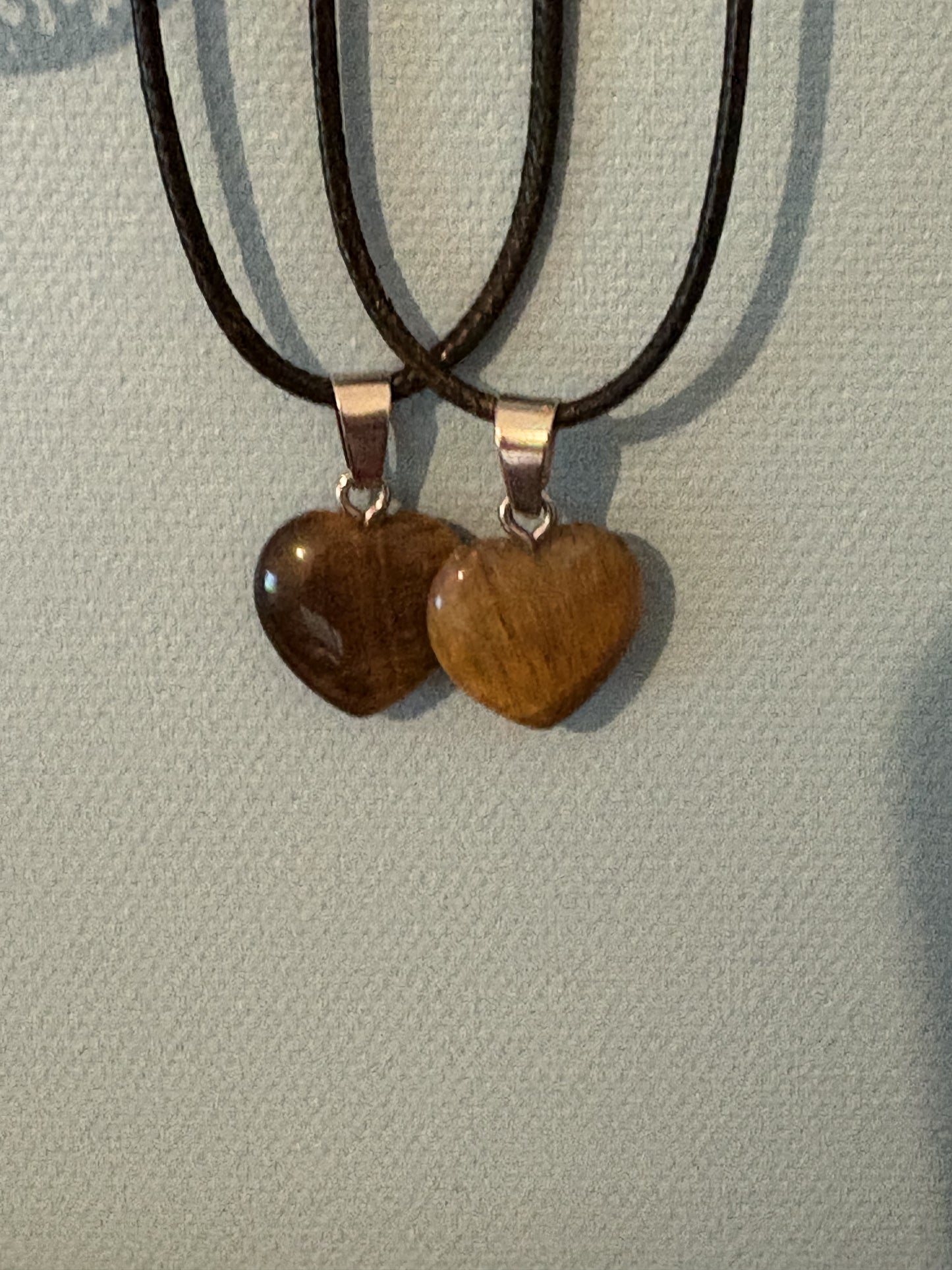 Collier cœur pierres naturelles