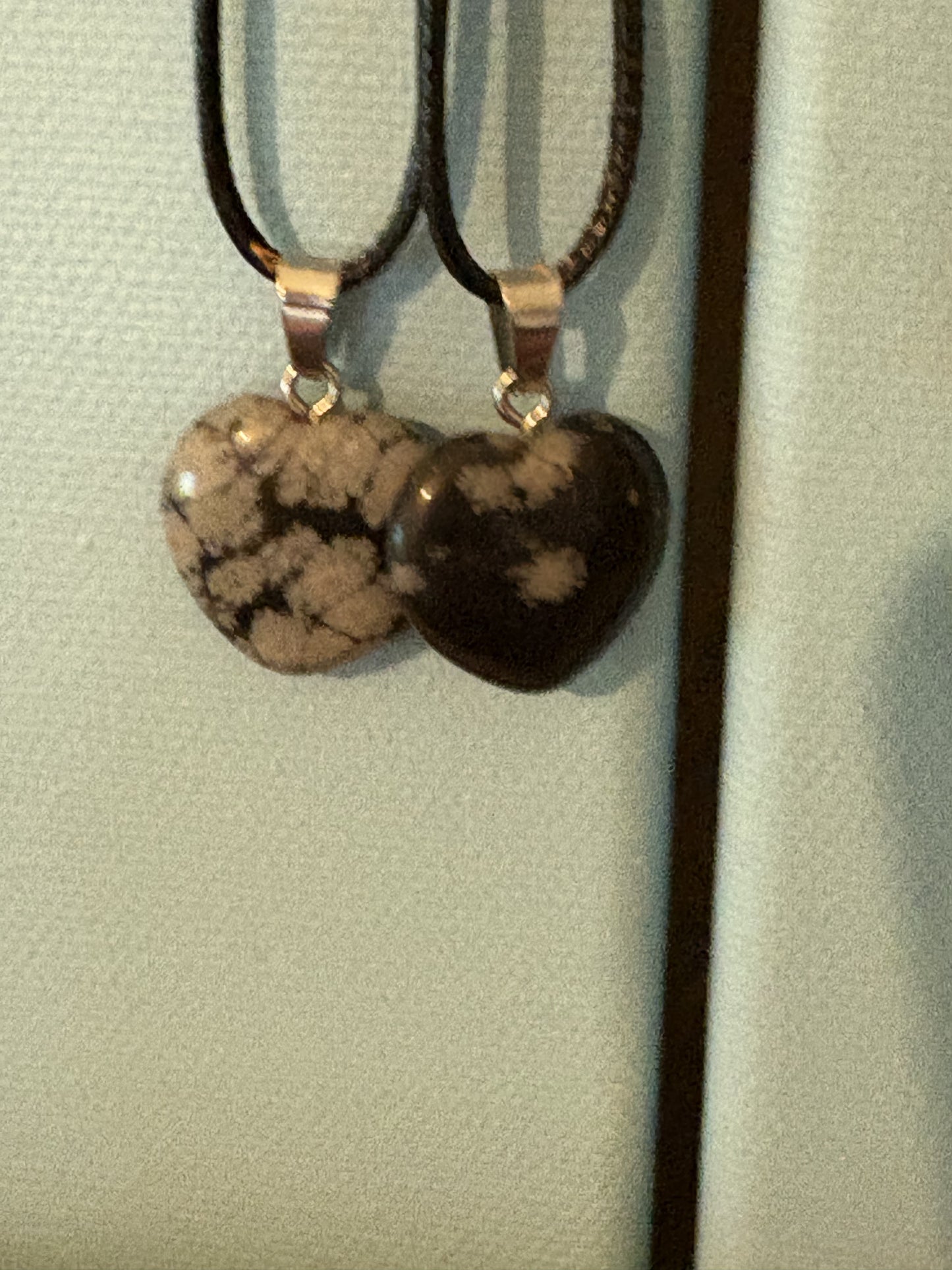 Collier cœur pierres naturelles