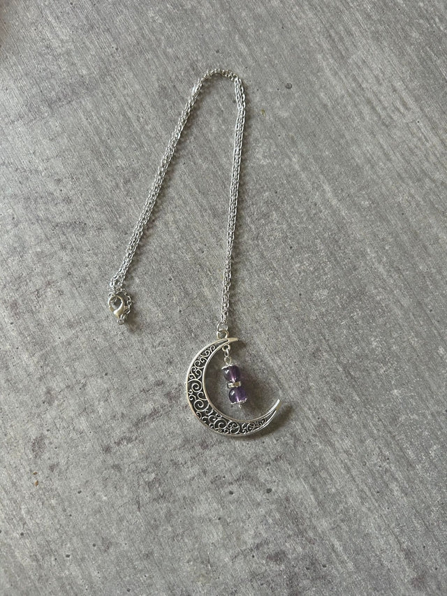 Collier lune Améthyste
