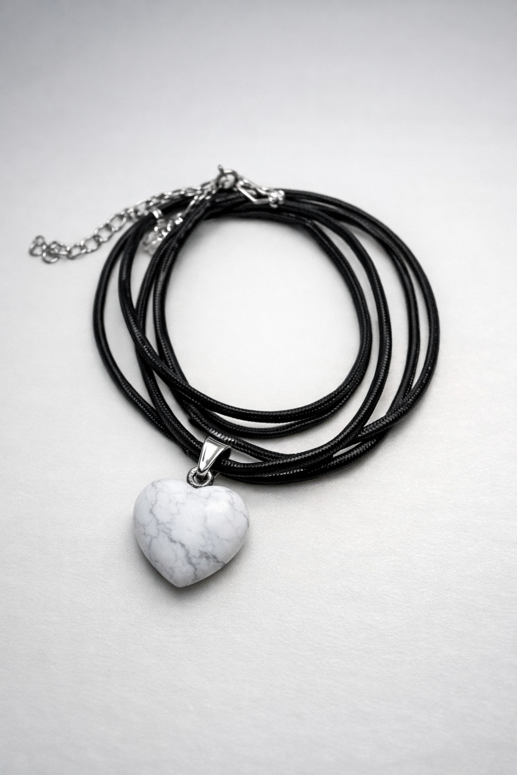 Collier cœur pierres naturelles